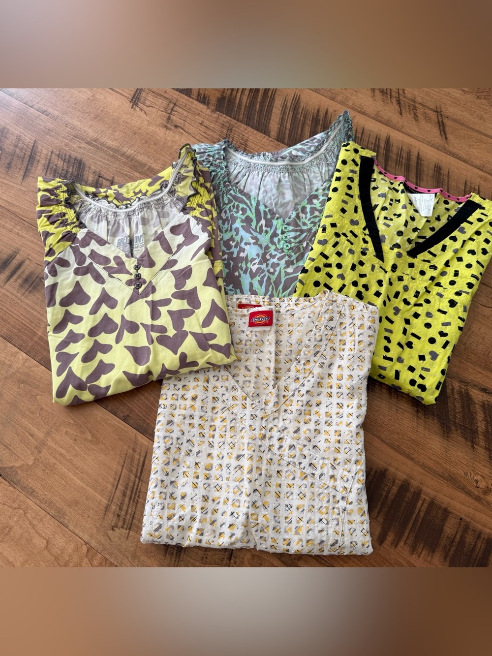 HeartSoul Mixed Print Top in Yellow, Pink and Black